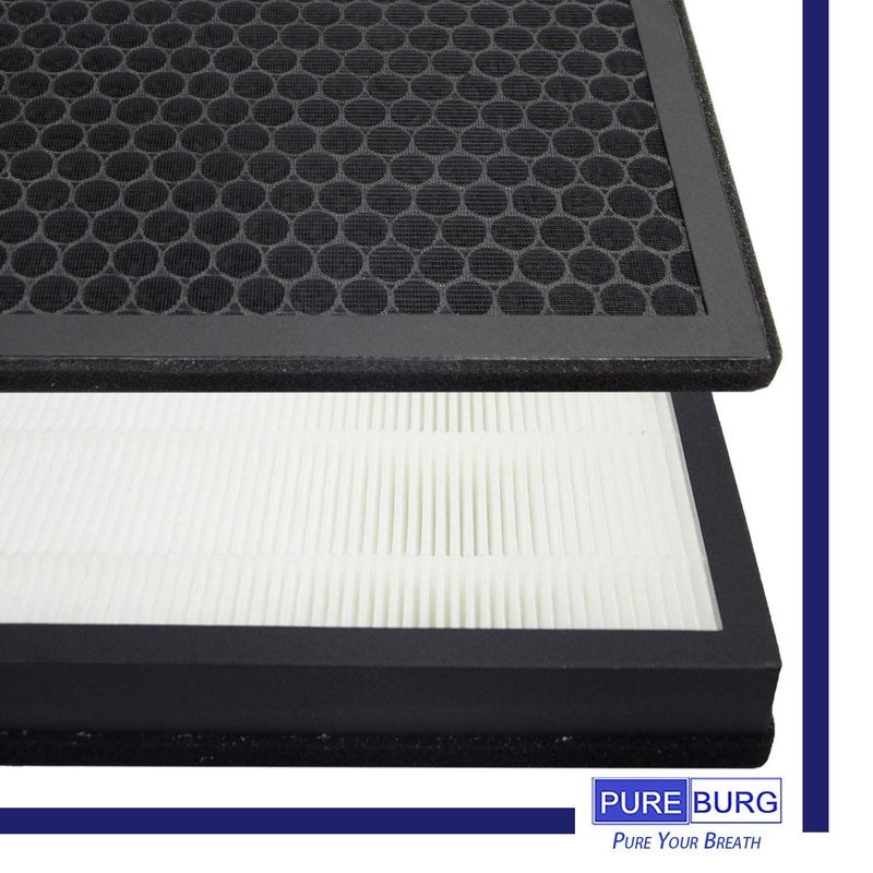 PUREBURG Replacement Filter Set Compatible with Alexapure Breeze 3049 AP-B102 Air Purifier,H13 HEPA & Activated Carbon Filter Air Clean PM2.5 Odor smoke VOCs - Image 4